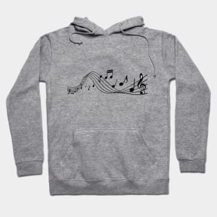 Music Notes Music Lover Design Hoodie